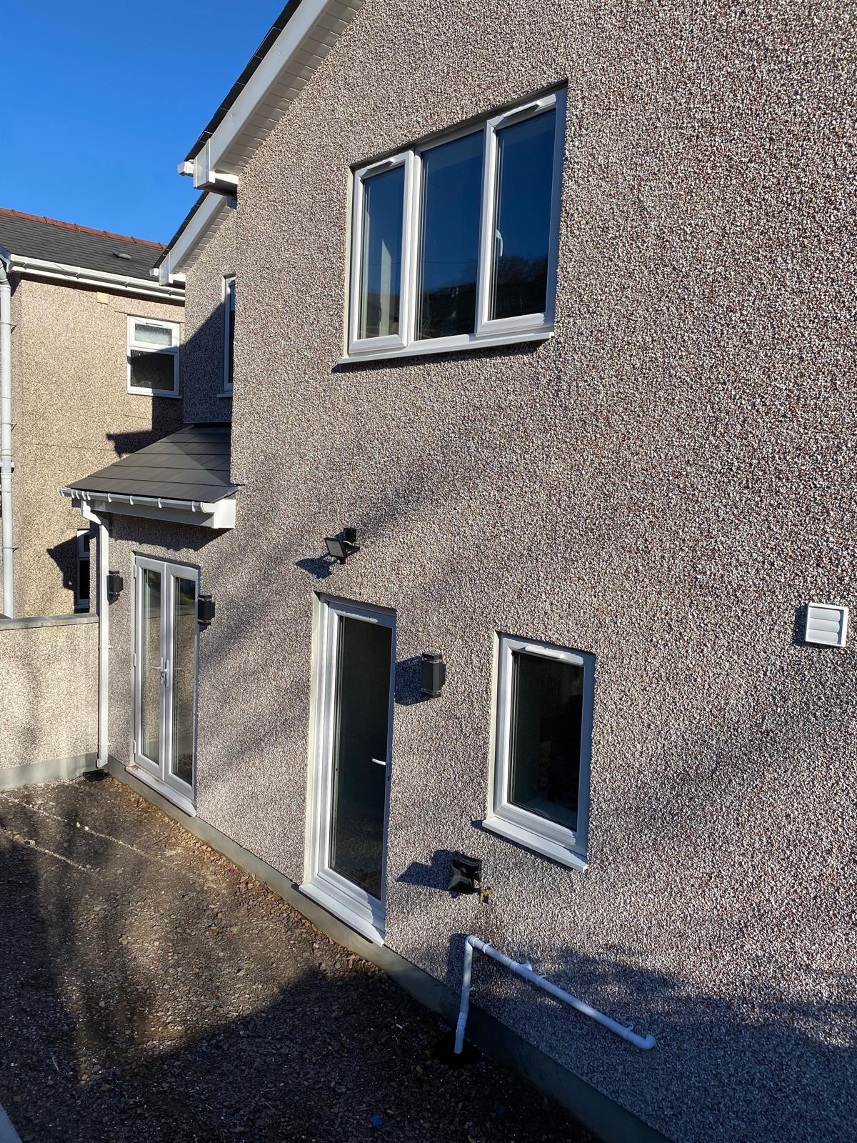 Finished house extension exterior